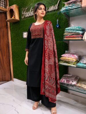 Jaipuri Cotton Baatik Plazo Suit Set