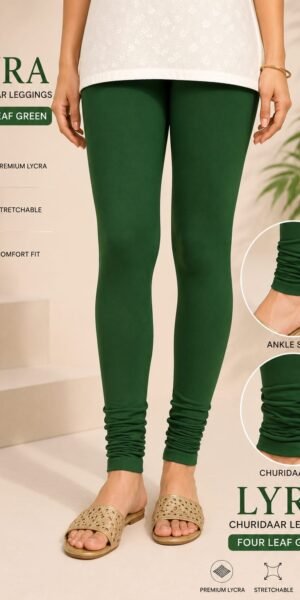 Premium Churidar Leggings Four leaf green colour