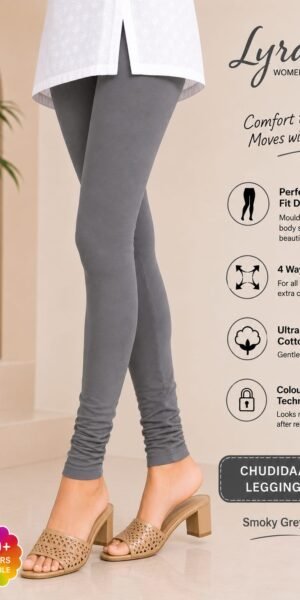 Premium Churidar Leggings Smoke Grey