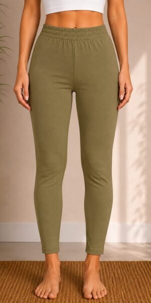 Ankle Length Laggings Beige
