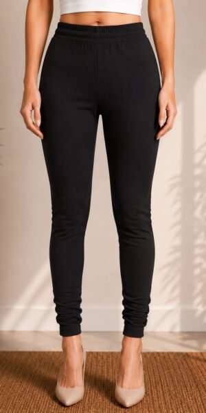 Premium Churidar Leggings -Black
