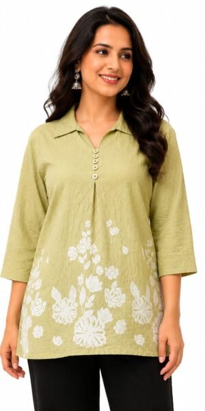 Elegant Rayon Embroidered Top for Women