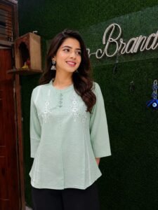 Elegant Rayon Embroidered Top for Women