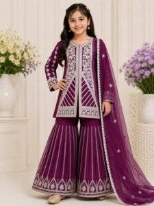Sharara Set with Heavy Embroidery for Girls