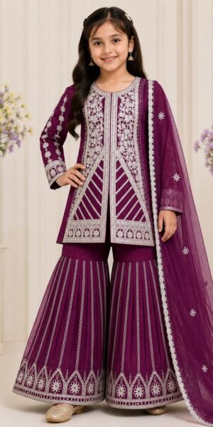 Sharara Set with Heavy Embroidery for Girls
