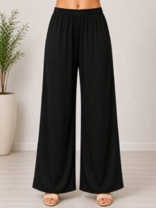 Premium Cotton Free Size Black Palazo
