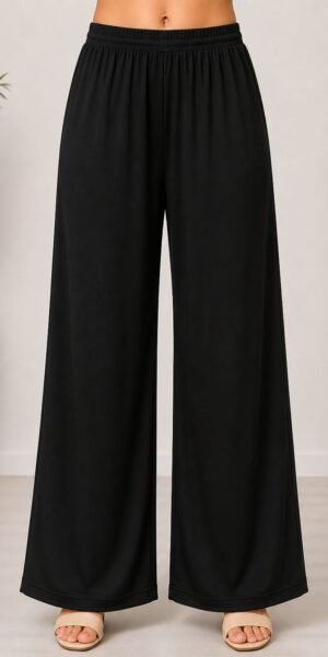 Premium Cotton Free Size Black Palazo