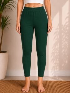 Ankle Length Laggings Bottle Green