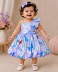 Organza Fabric Party Wear Frock for Girls