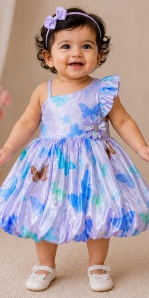 Organza Fabric Party Wear Frock for Girls