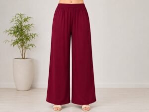 Premium Cotton Free Size maroon Palazo