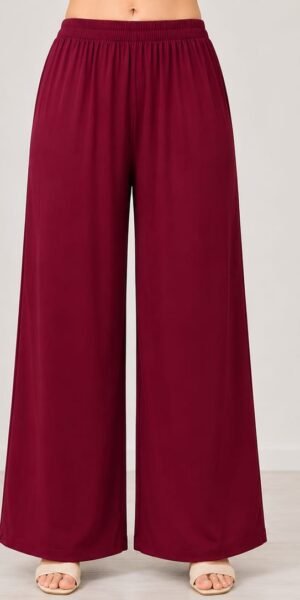 Premium Cotton Free Size maroon Palazo