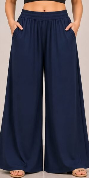Premium Cotton Free Size navy blue Palazo