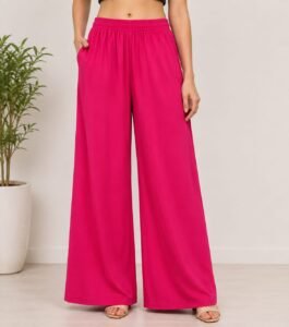 Premium Cotton Free Size rani colour Palazo