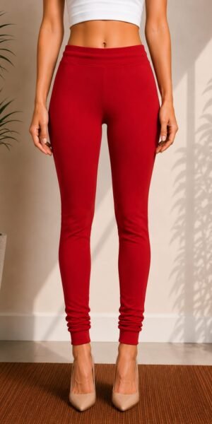 Premium Churidar Leggings -Red