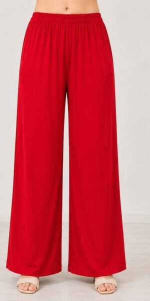 Premium Cotton Free Size Red Palazo