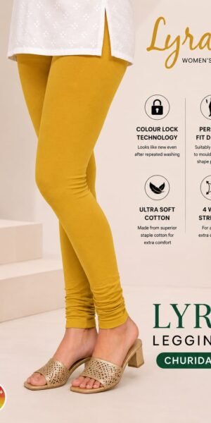 Premium Churidar Leggings -Yallow Gold