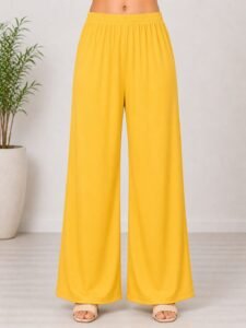 Premium Cotton Free Size Yallow Palazo