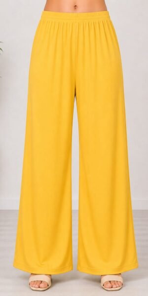 Premium Cotton Free Size Yallow Palazo